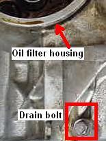 Oil cooler drain bolt